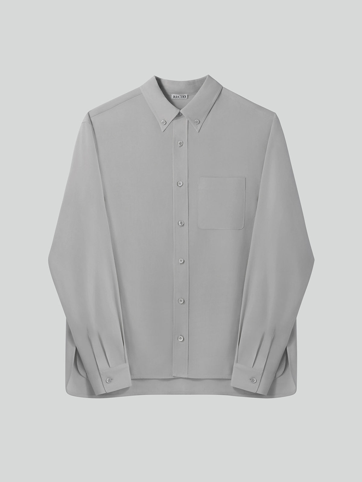 Wrinkled Fluid Shirt (Light Taupe)