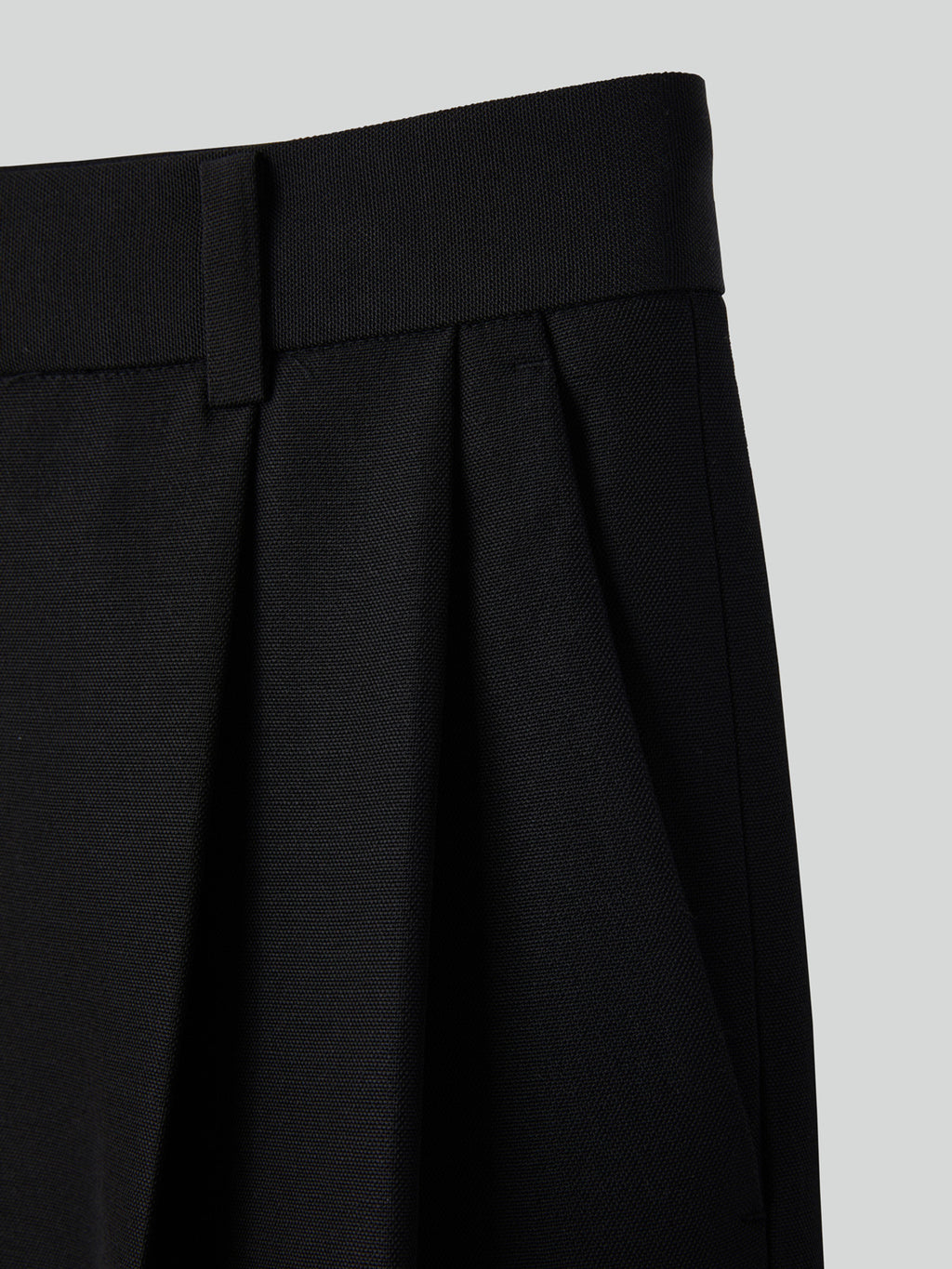 Double Pleated Suit Pants (Black)