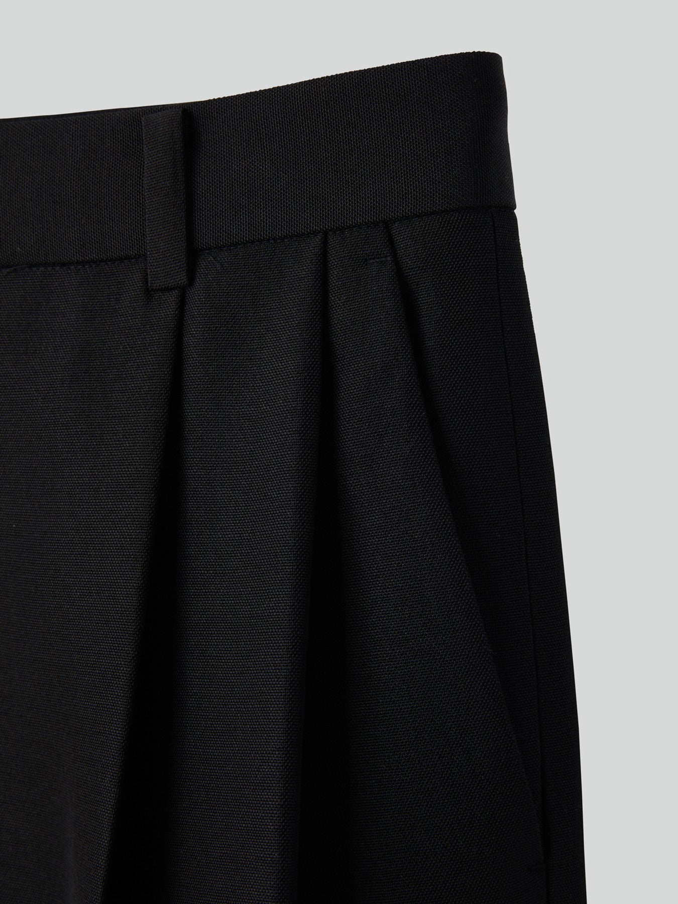 Double Pleated Suit Pants (Black)