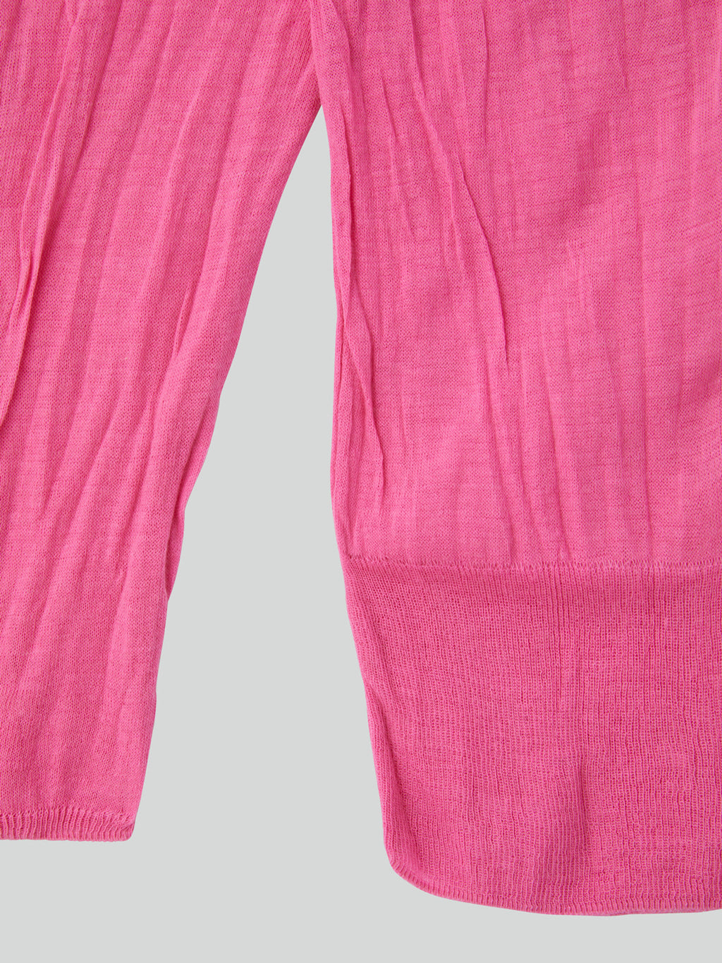Crease Long Knit Top (Pink)
