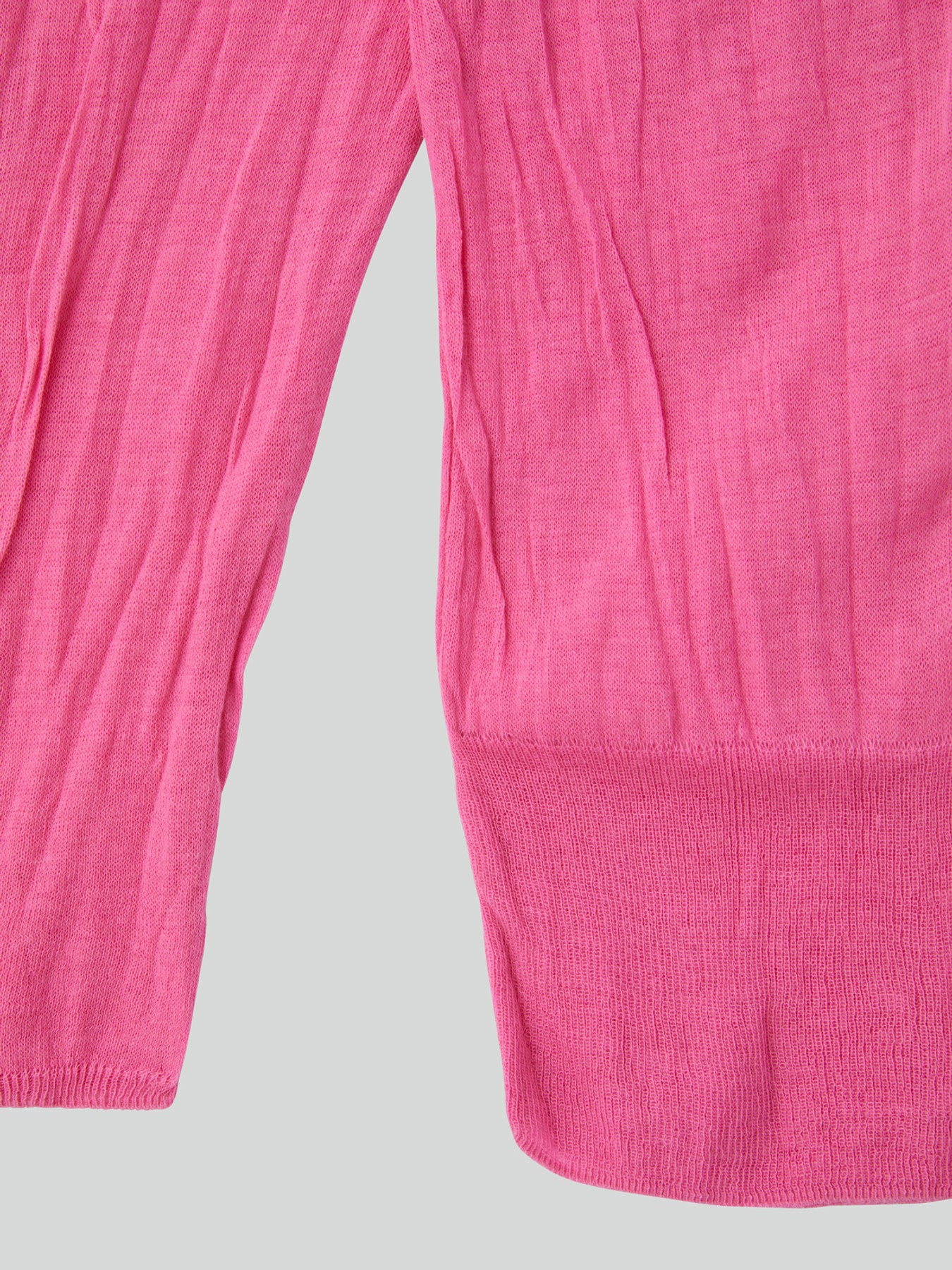 Crease Long Knit Top (Pink)