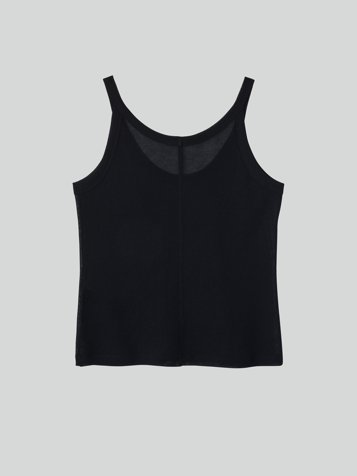 Sheer Jersey Tank Top (Black)