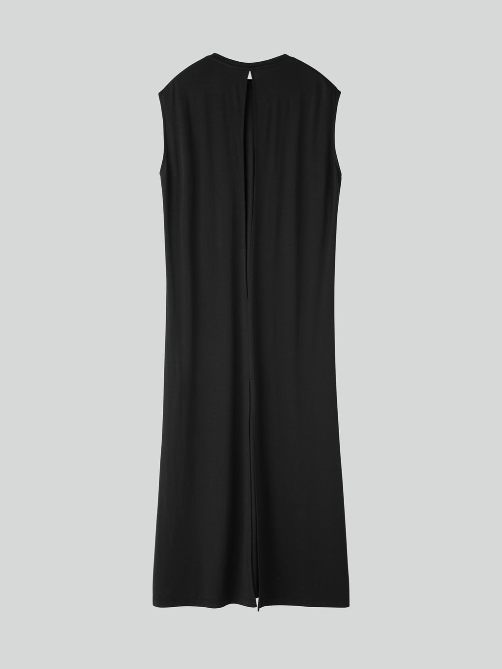 Open Back Jersey Long Top (Black)