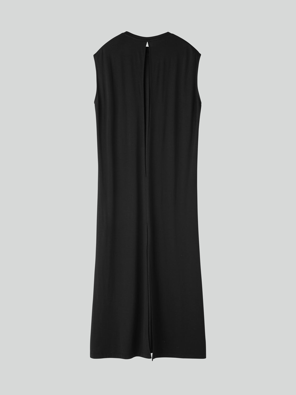 Open Back Jersey Long Top (Black)