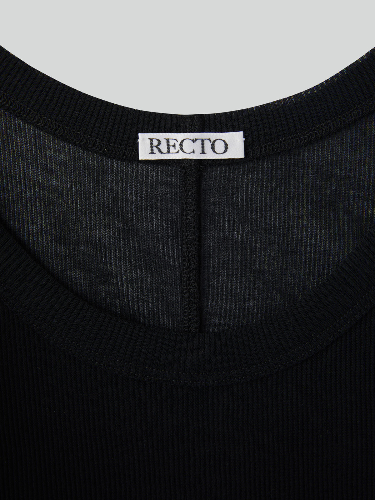 Sheer Jersey Tank Top (Black)