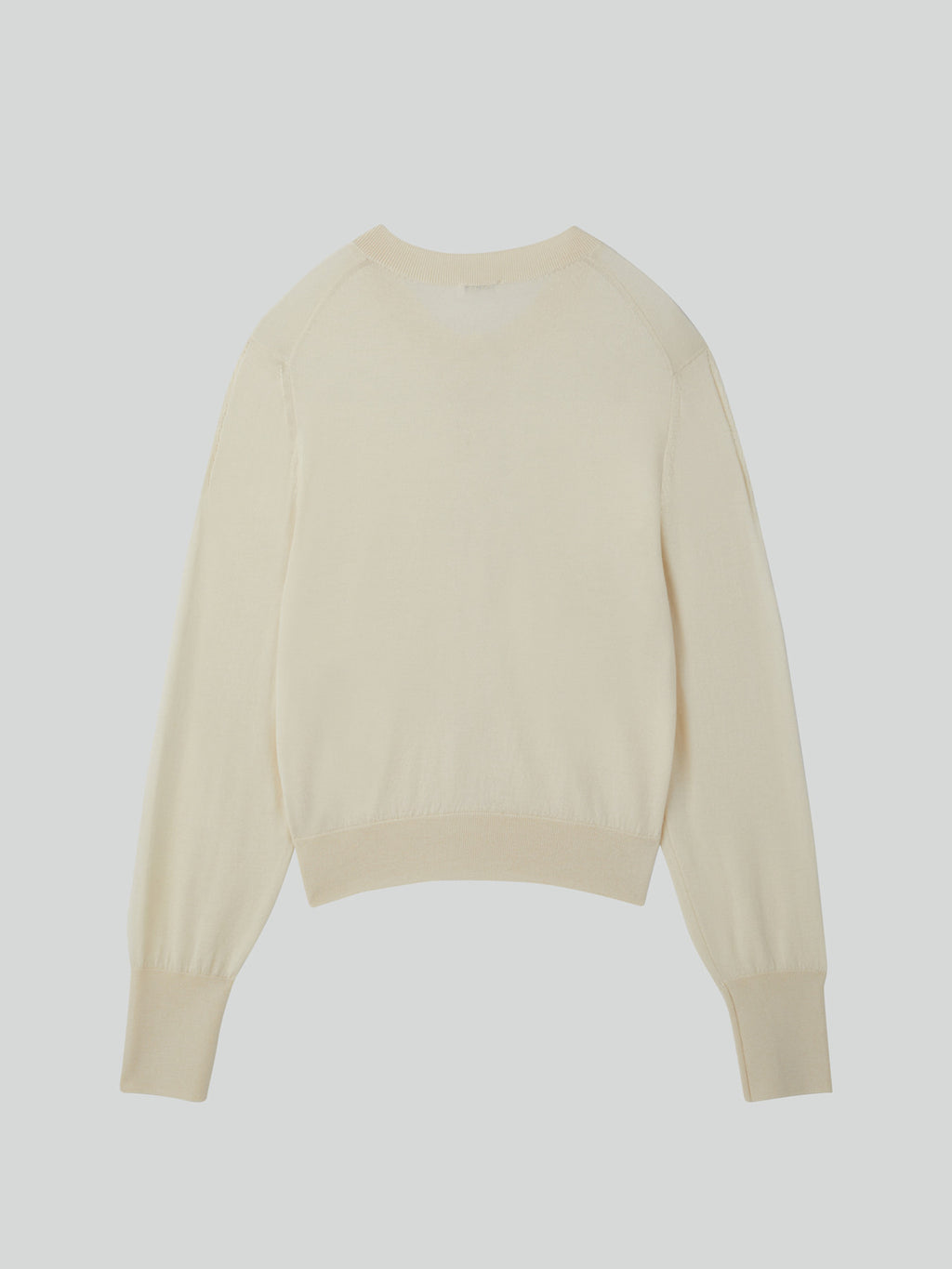 Silk-Cashmere Knit Cardigan (Cream)