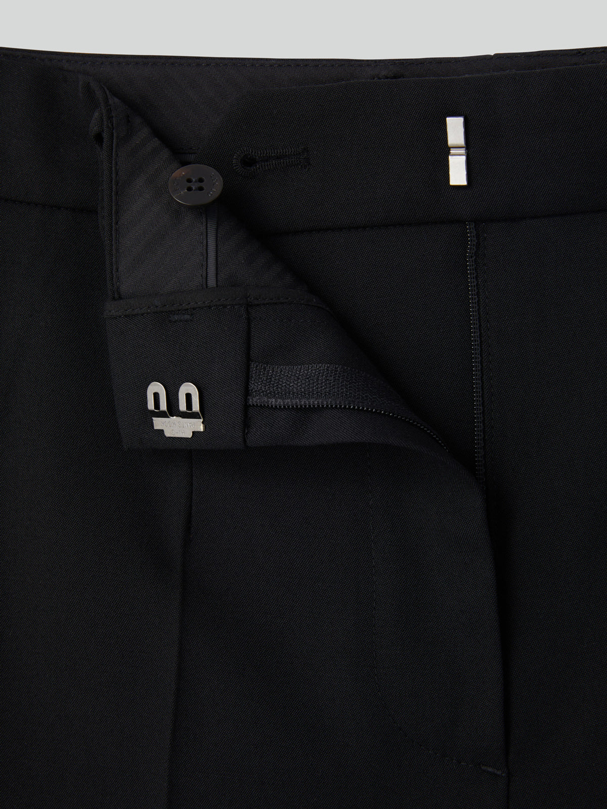 Wide Fit Straight Pants (Black)