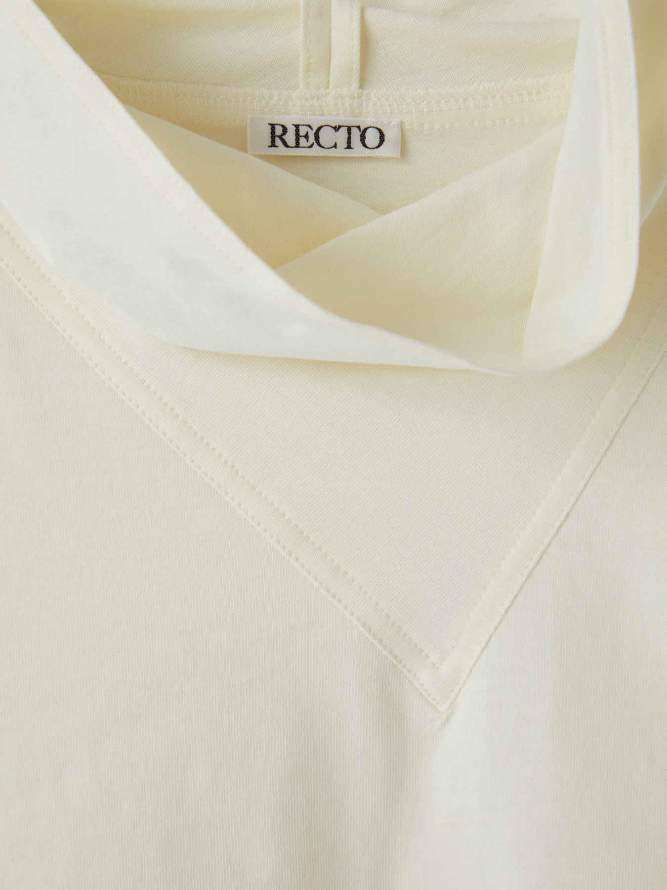 Scarf Neck Cotton Top (Bean Ivory)