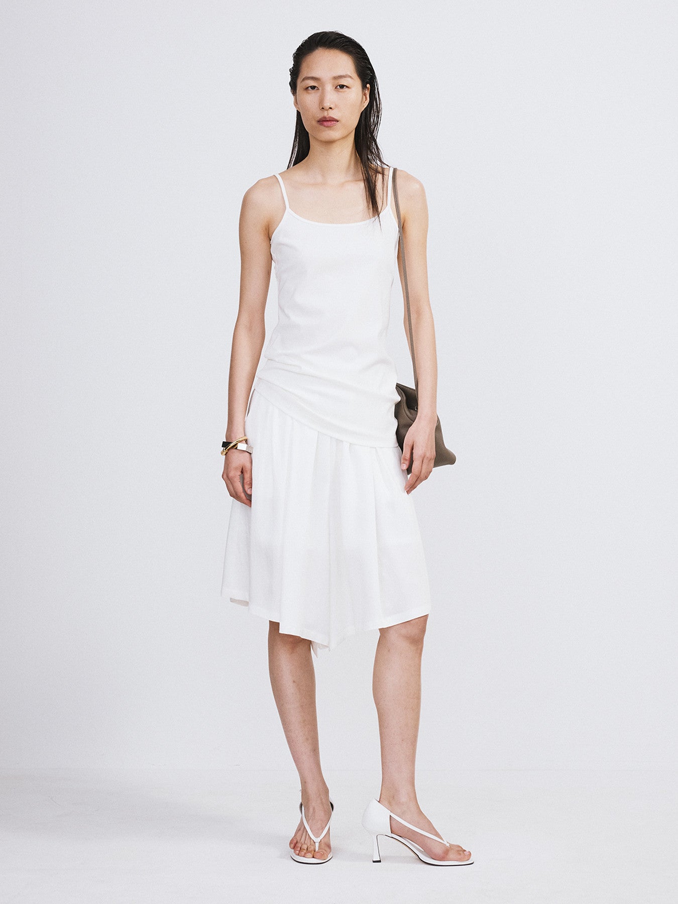 Slim Fit Long Top (Off White)