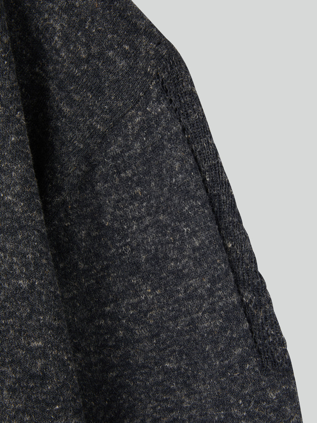 Linen Blend Polo Top (Charcoal Grey)