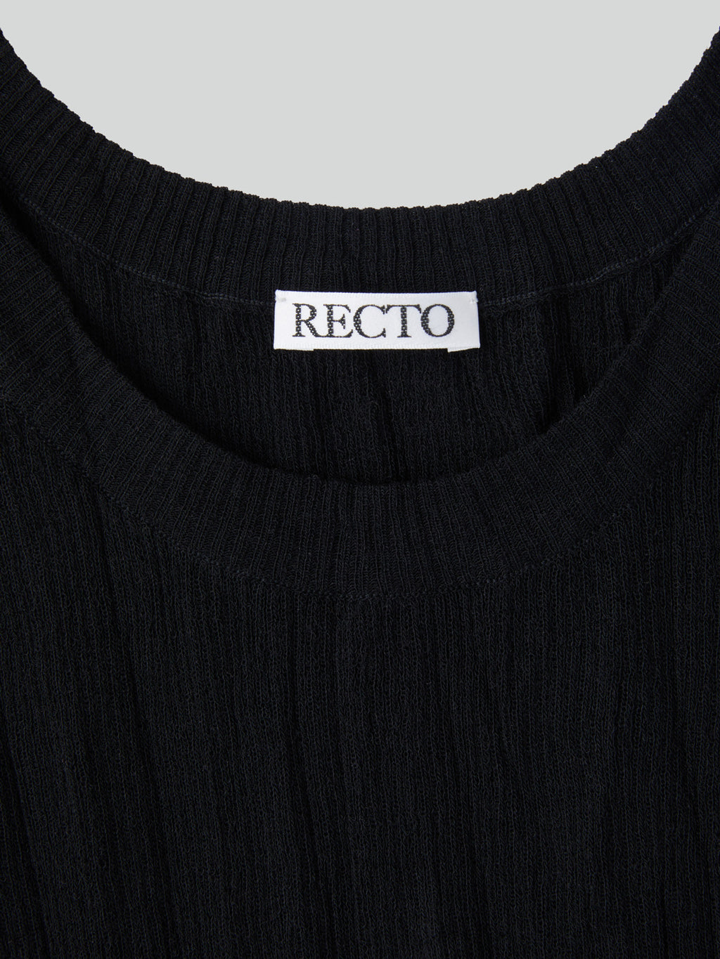 Crease Knit Tank Top (Black)