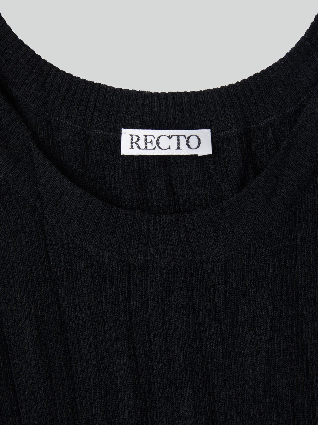 Crease Knit Tank Top (Black)