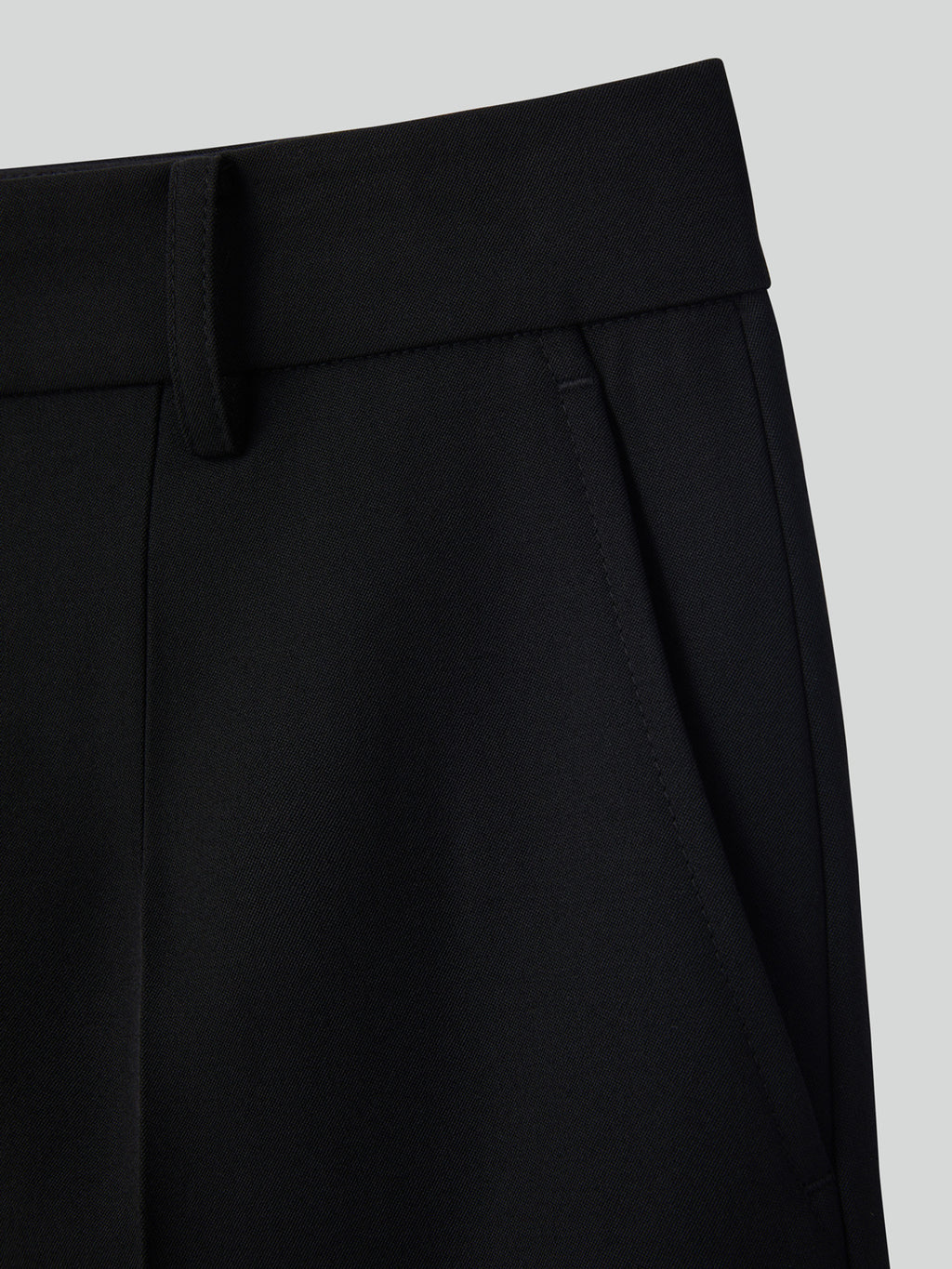 Wide Fit Straight Pants (Black)
