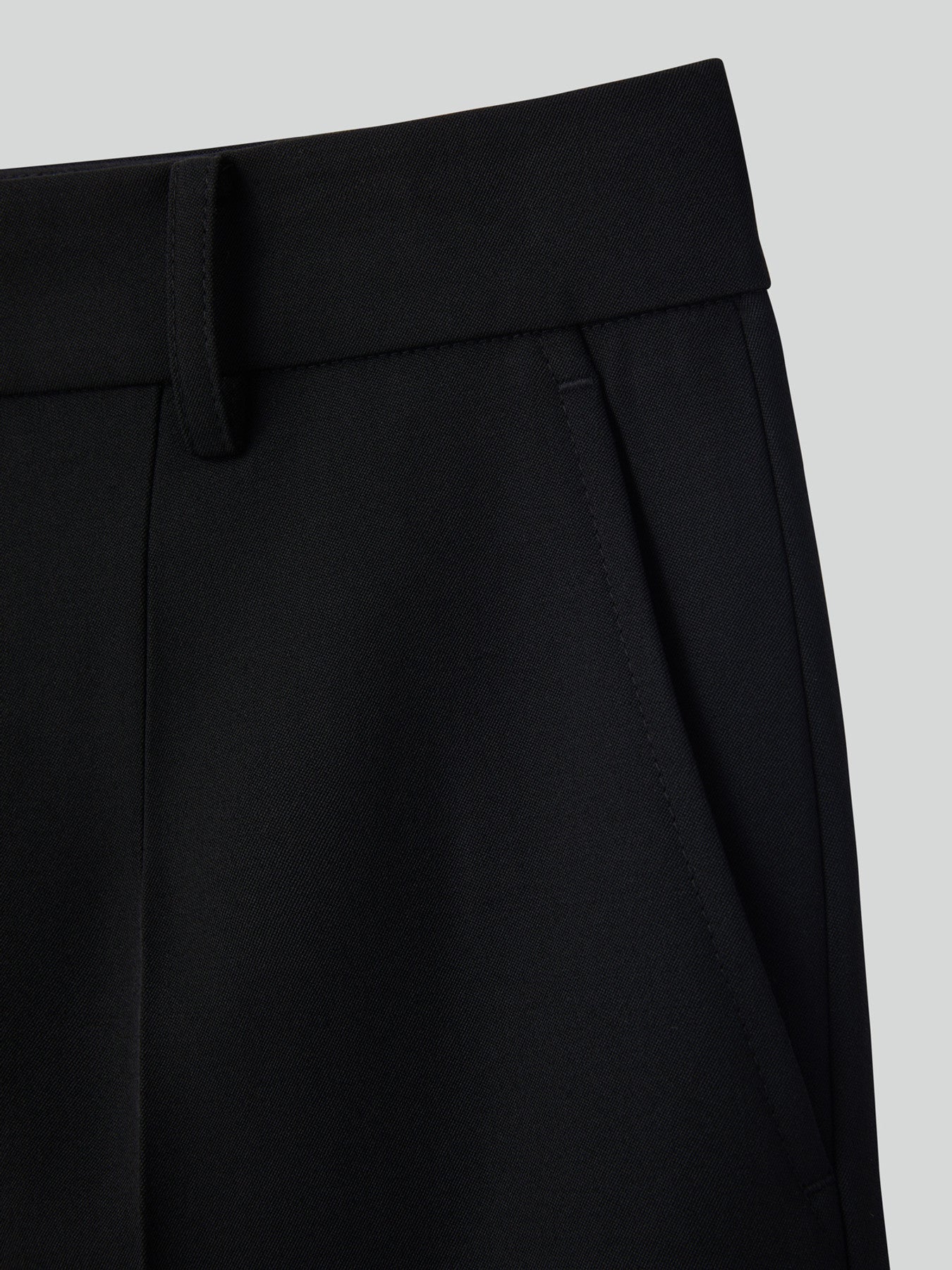 Wide Fit Straight Pants (Black)