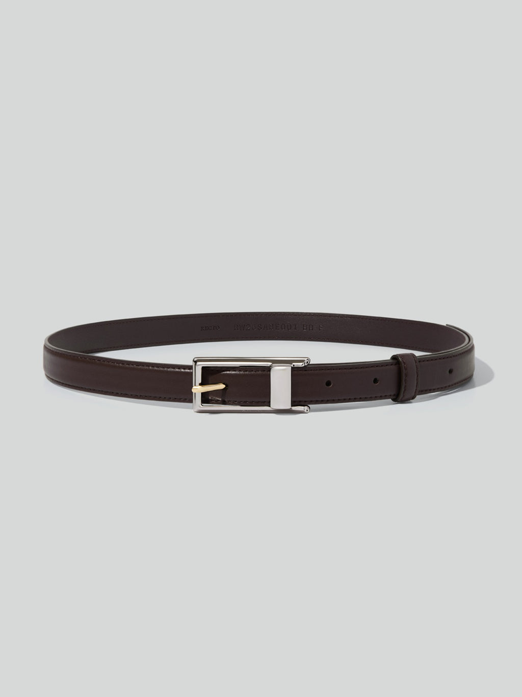 Contrast Signature Square Buckle Belt Men (Vintage Brown)