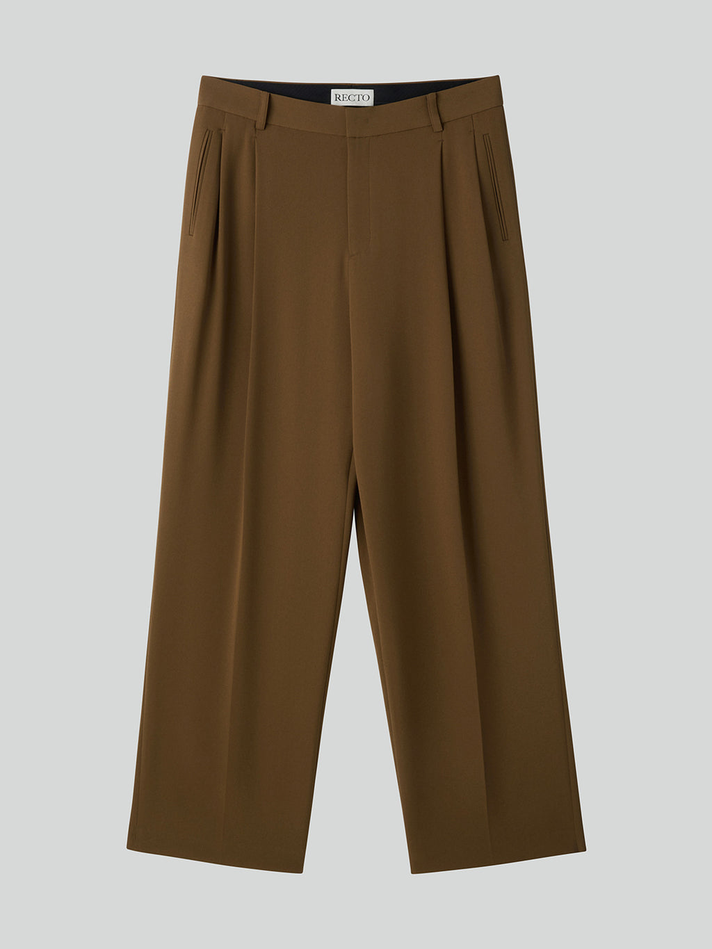 Fluid Tuck Detail Suit Pants (Ochre)