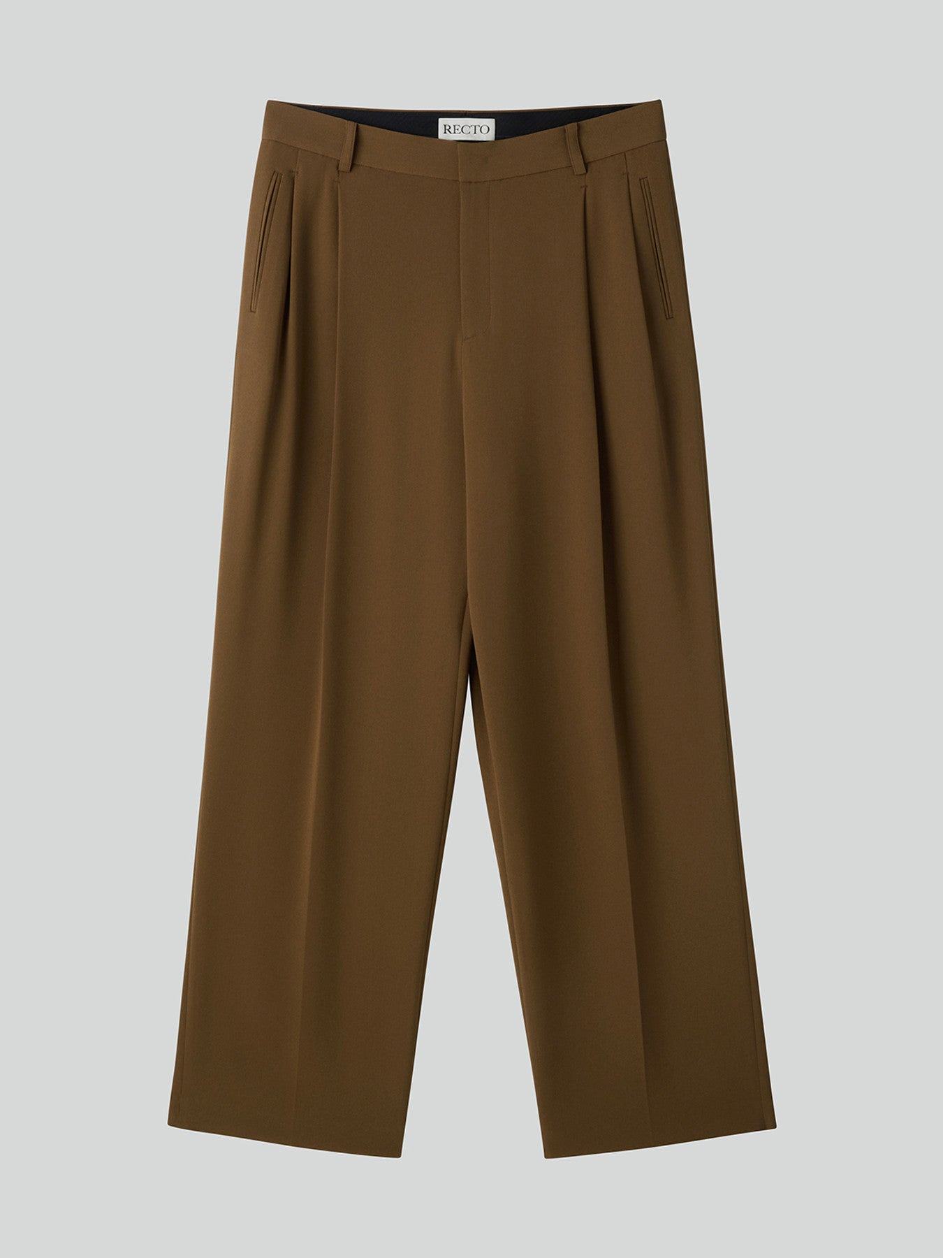 Fluid Tuck Detail Suit Pants (Ochre)