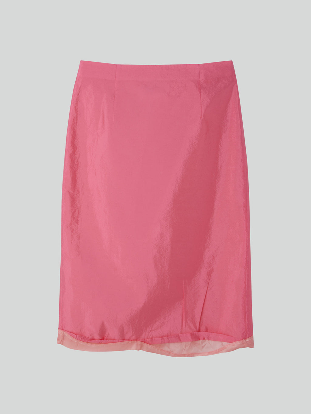 Layered Detail Midi Skirt (Pink)