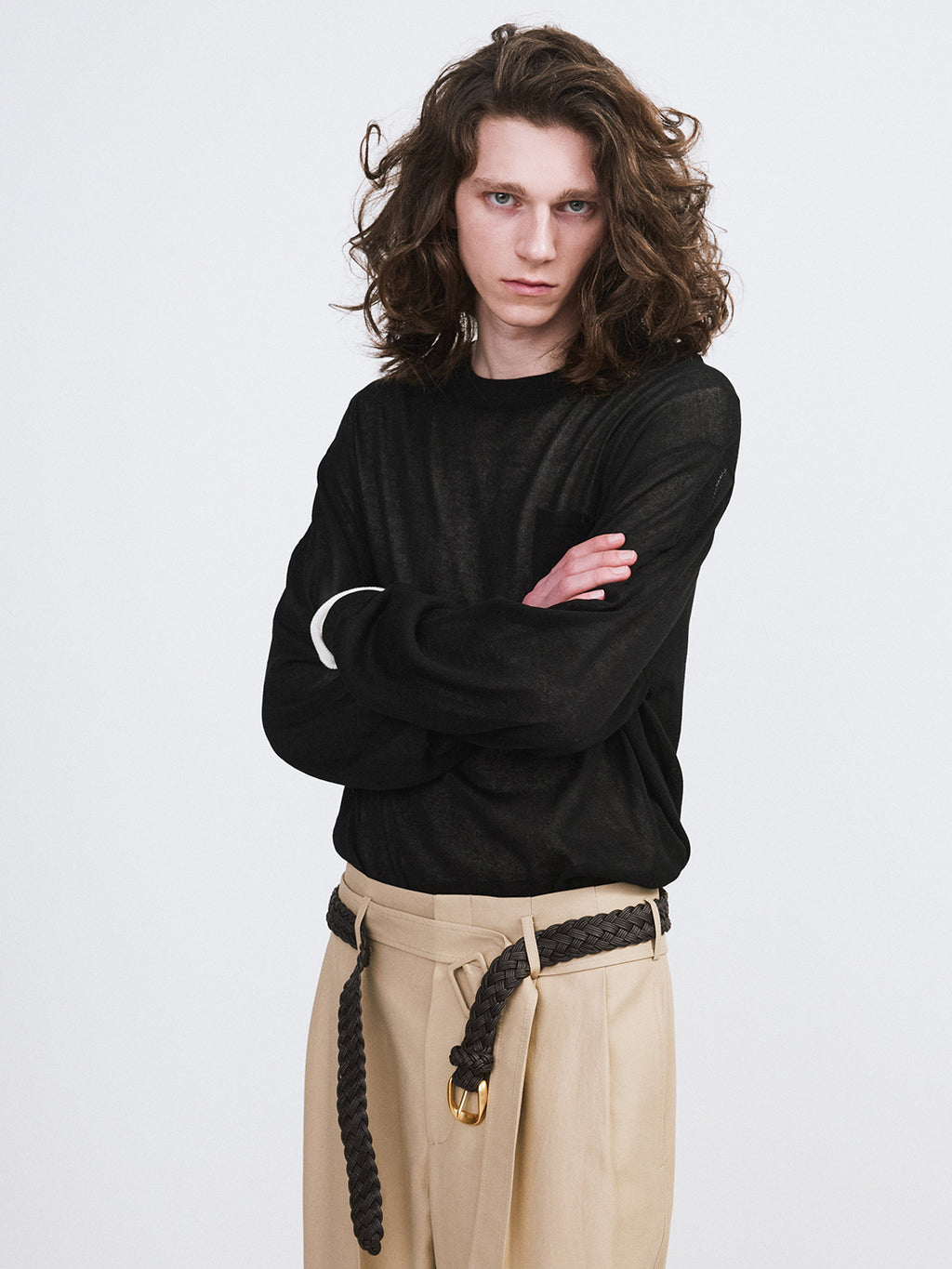 Loose Fit Knit Top (Black)