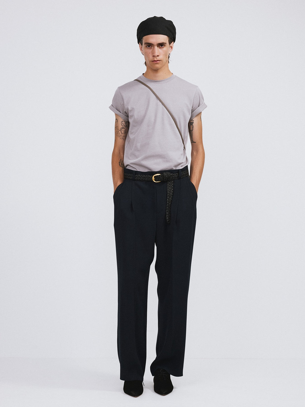 Compact Cotton T-Shirt (Sepia Grey)