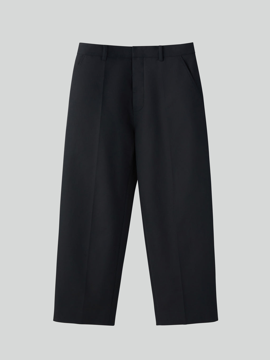 Button Fly Crop Pants (Black)