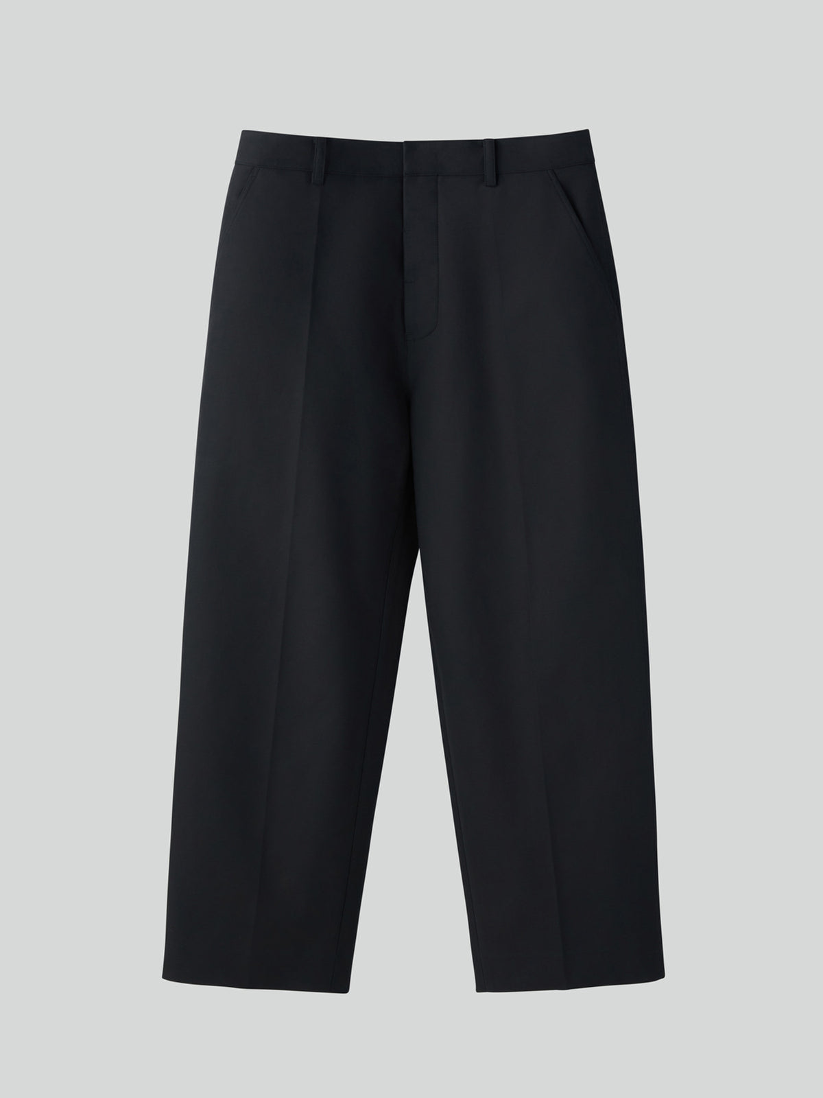 Button Fly Crop Pants (Black)