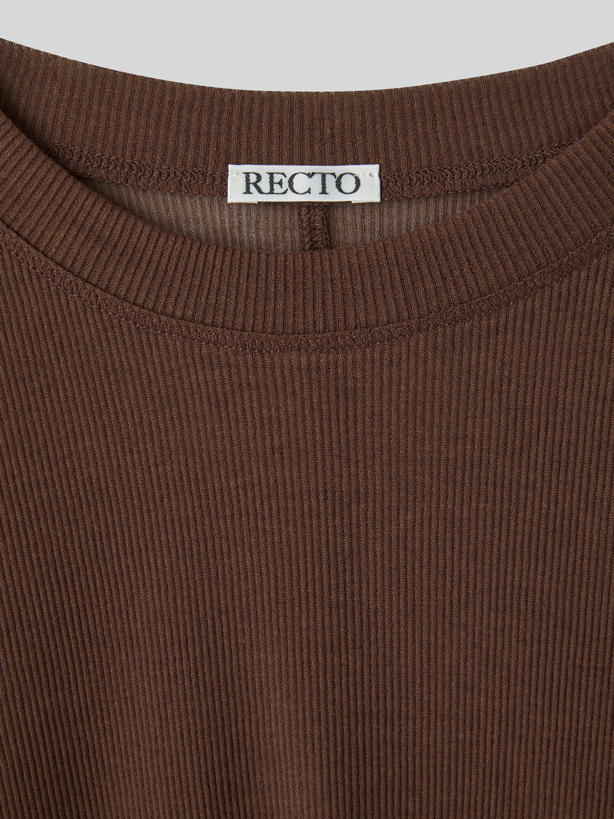 Sheer Jersey Long Sleeve Top (Red Brown)