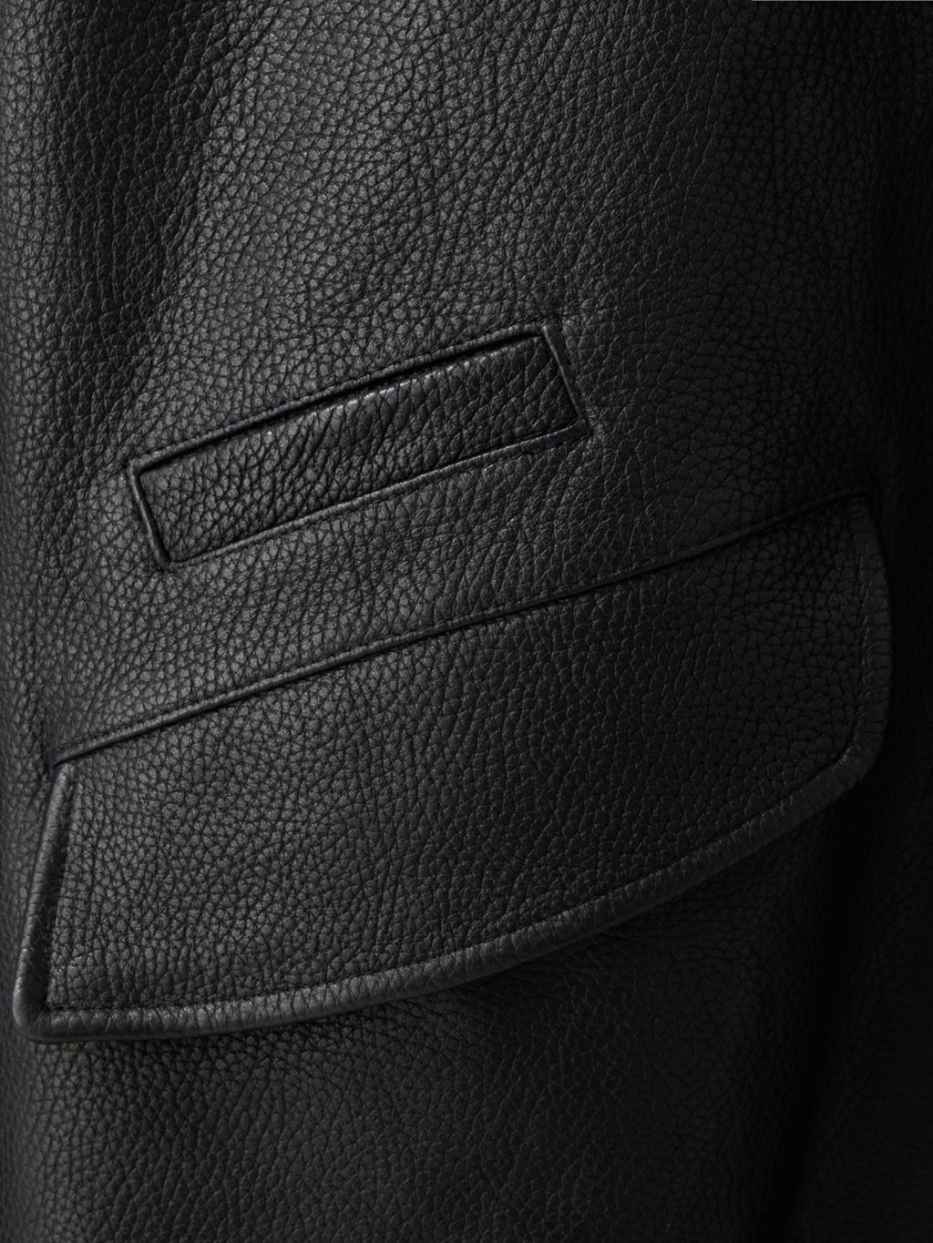 Vintage Leather Chore Jacket (Black)