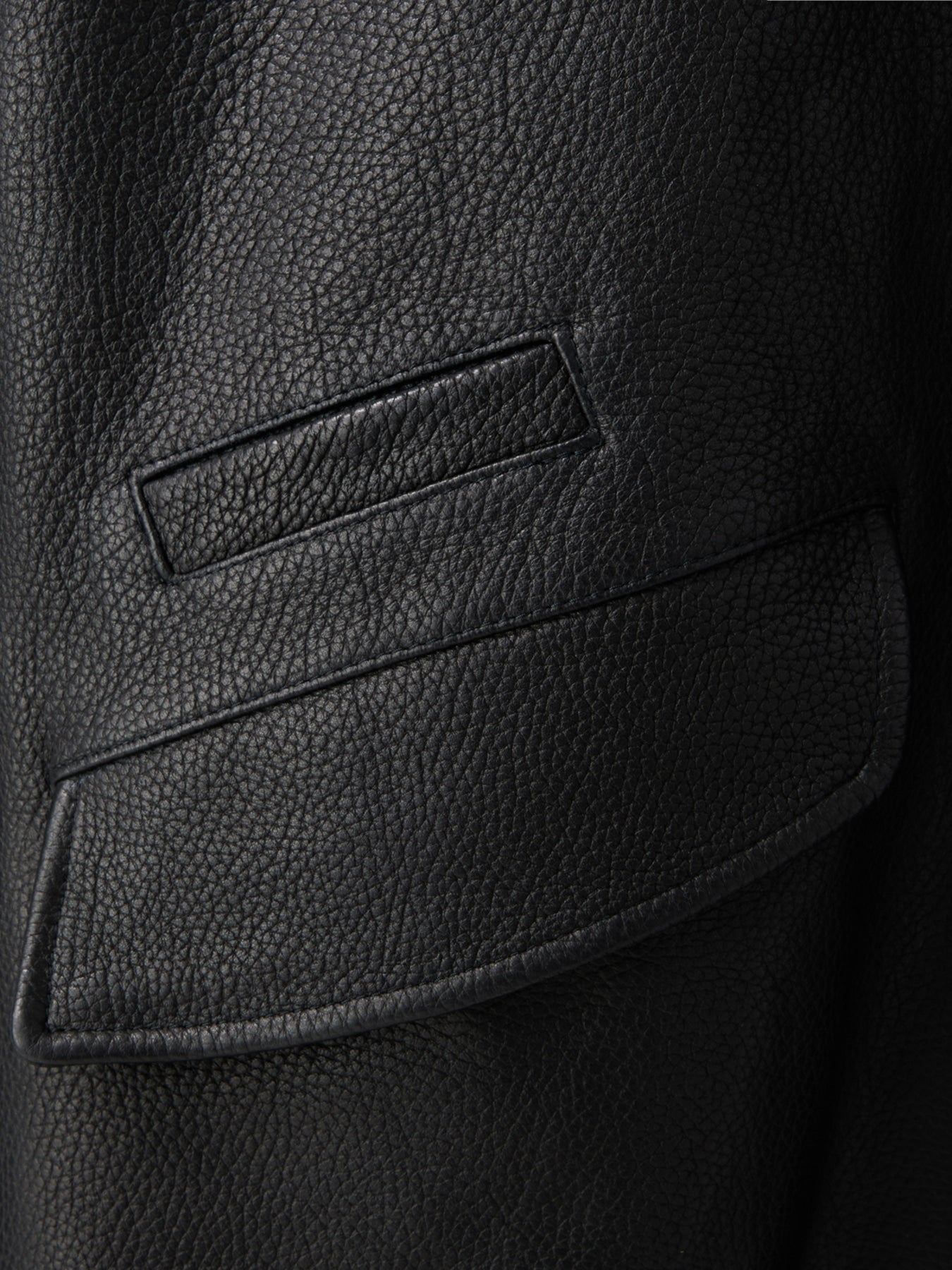 Vintage Leather Chore Jacket (Black)