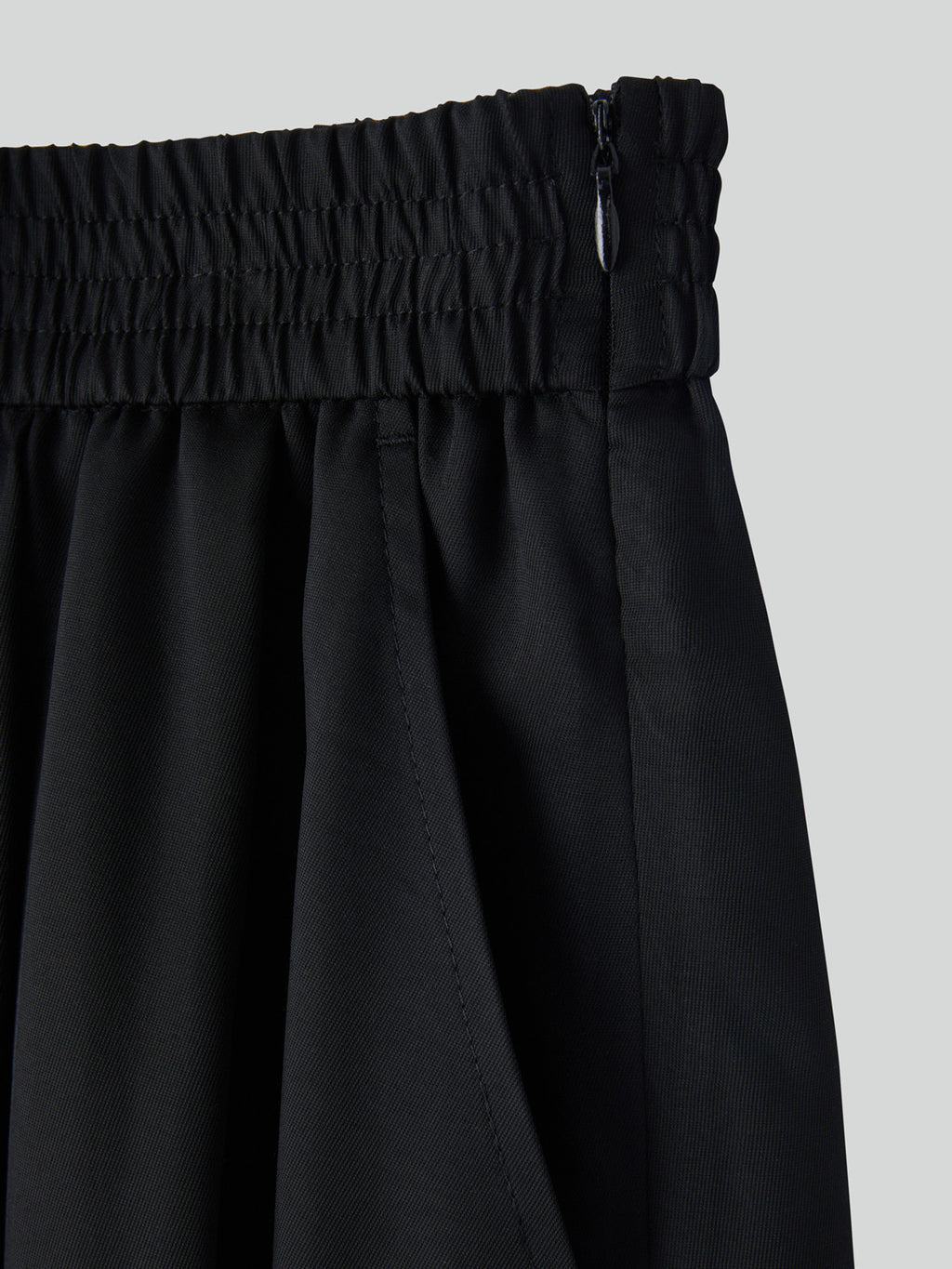 Banding Wide Culotte Pants (Black)