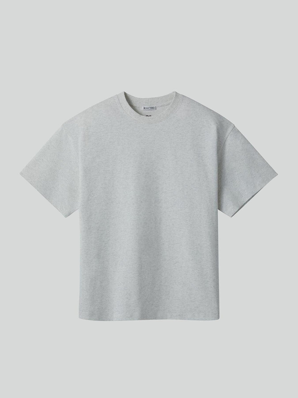 Round Neck Cotton T-Shirt (White Grey)