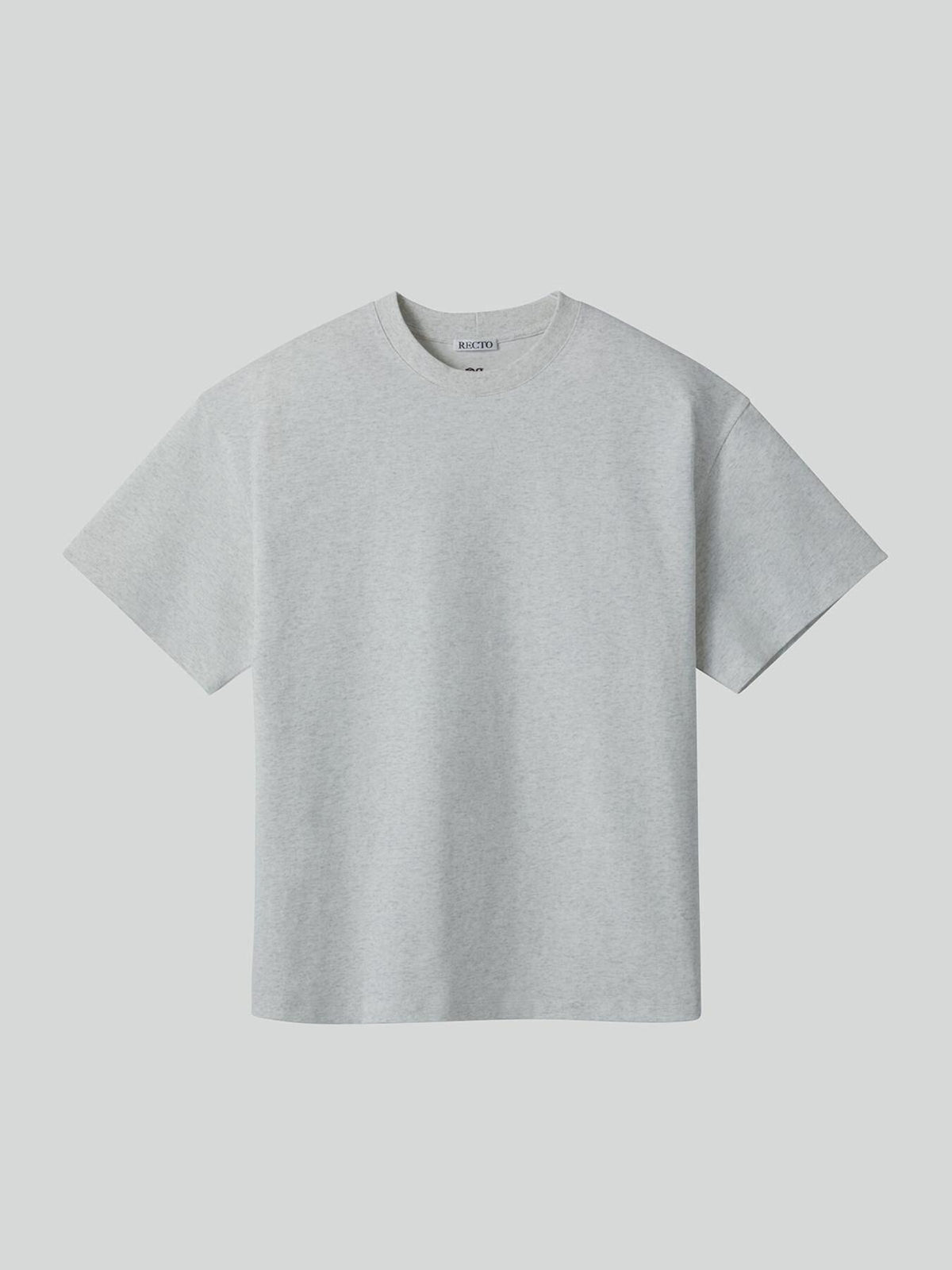 Round Neck Cotton T-Shirt (White Grey)