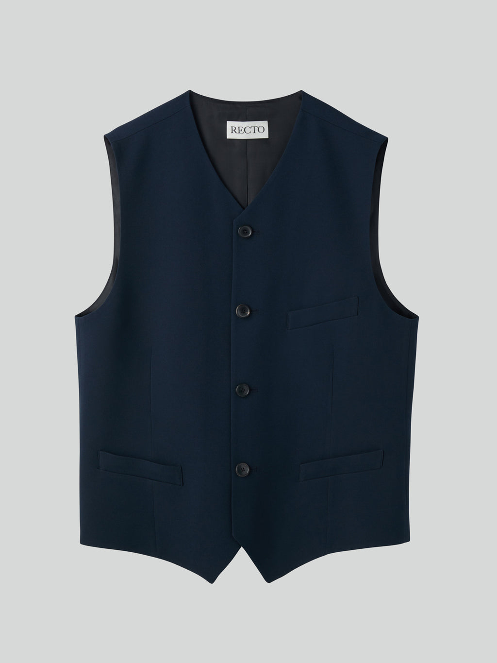 Strap Detail Suit Vest (Dark Navy)