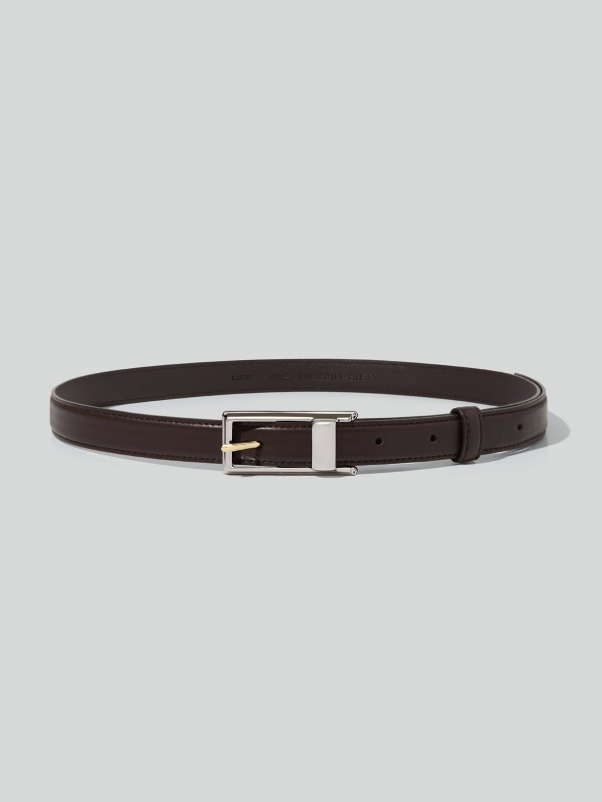 Contrast Signature Square Buckle Belt Women (Vintage Brown)