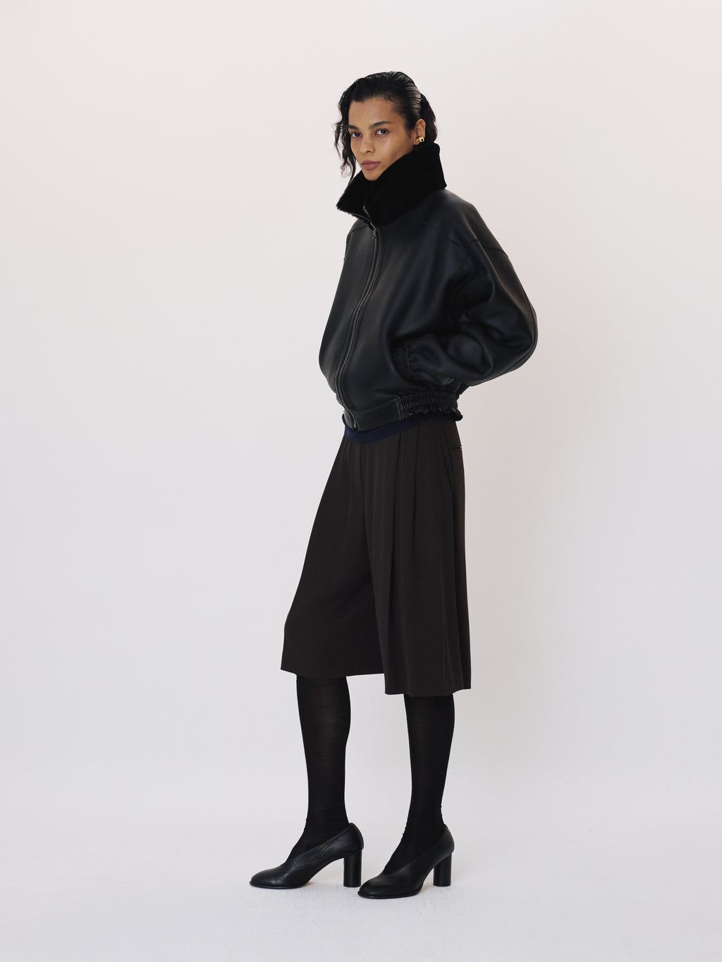 Reversible Fur Jumper (Black)