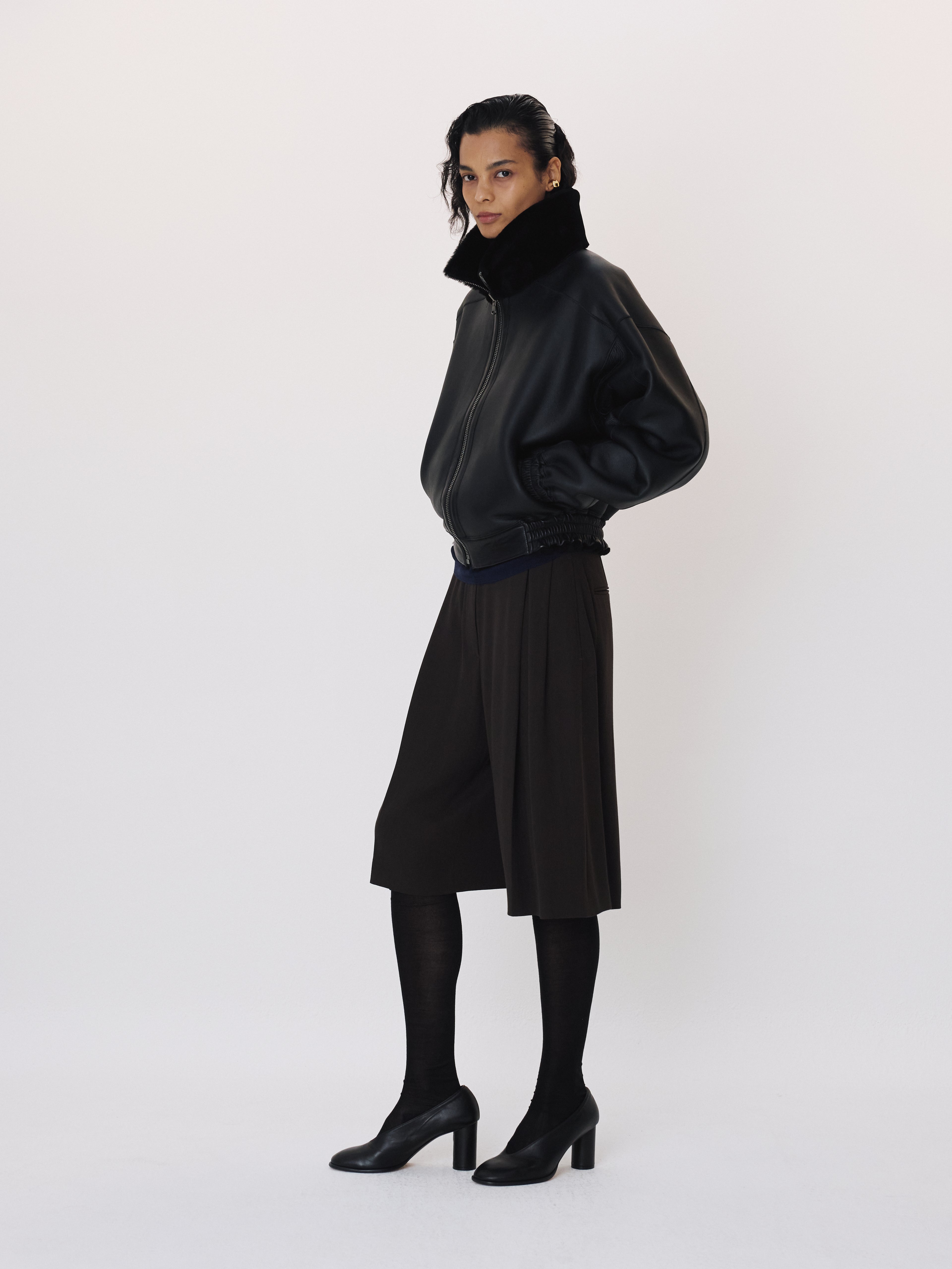 Reversible Fur Jumper (Black)