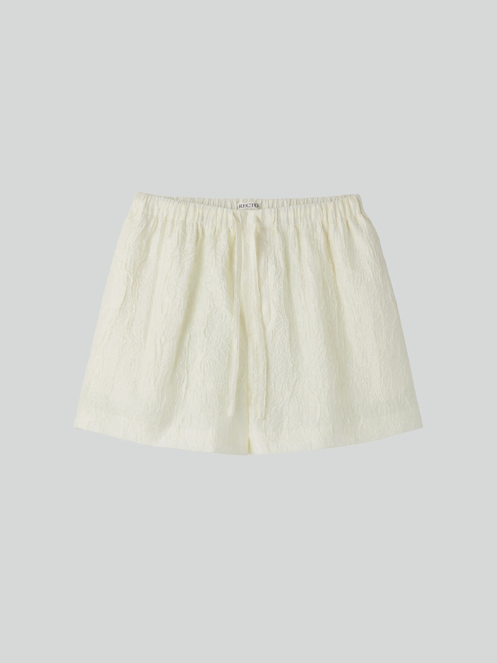 Wrinkled Lounge Shorts (Bean Ivory)