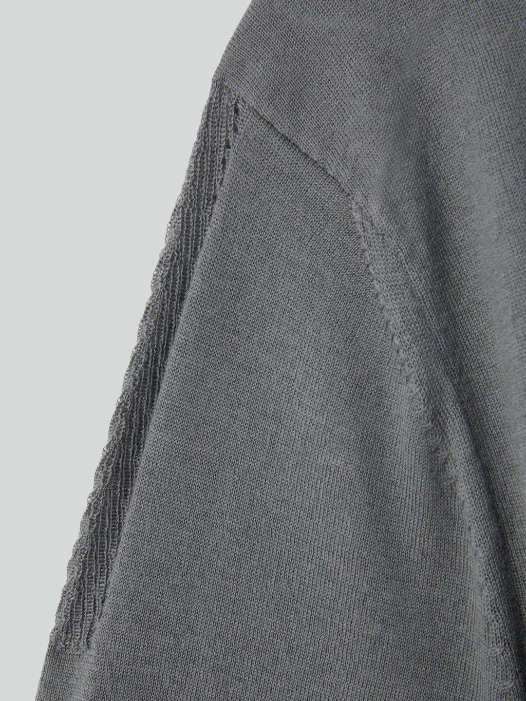 Silk-Cashmere Knit Top Men (Midnight Grey)