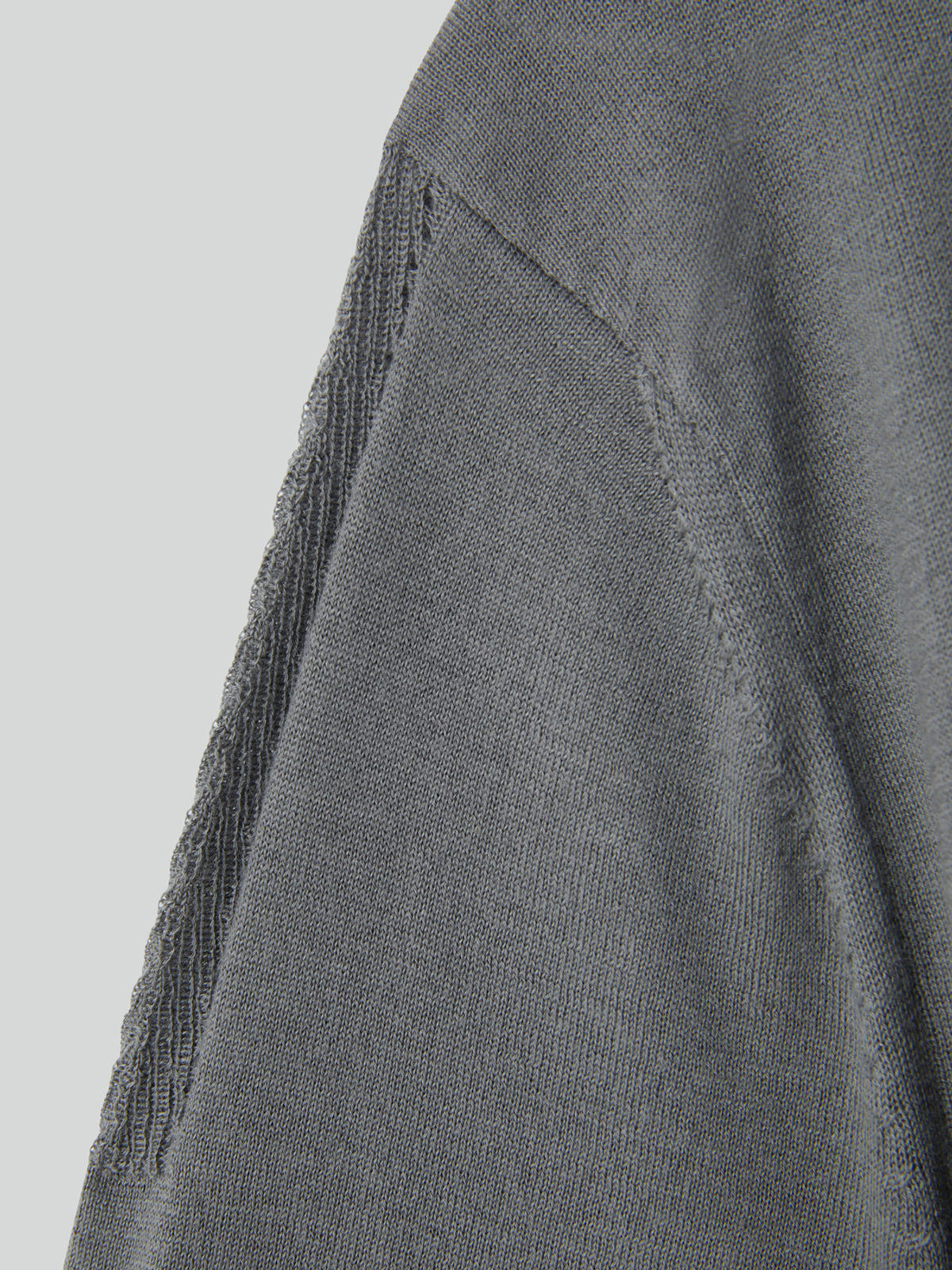 Silk-Cashmere Knit Top Men (Midnight Grey)