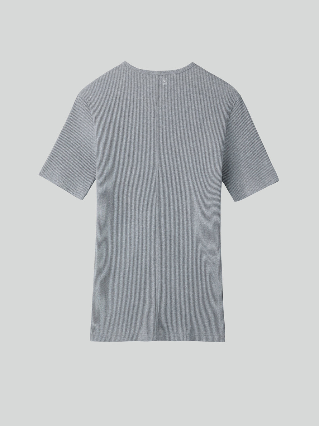 Ribbed Jersey Top (Melange Grey)