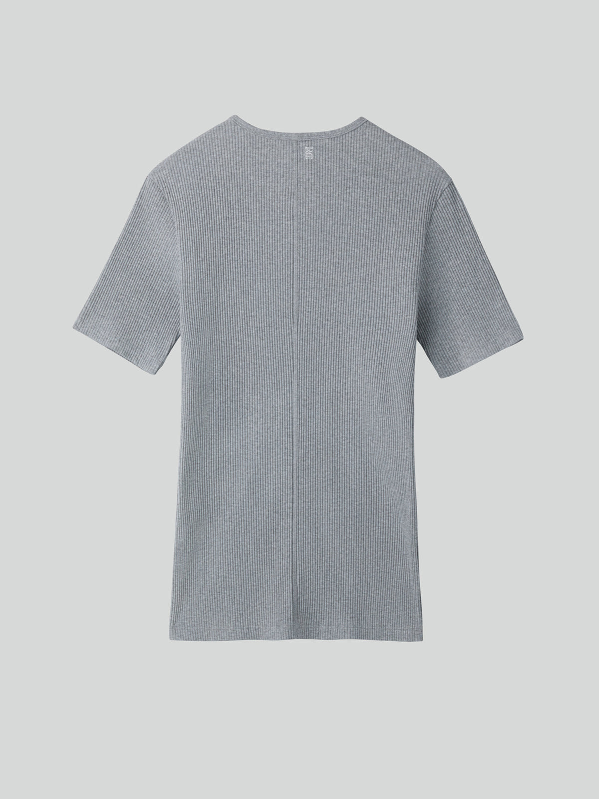 Ribbed Jersey Top (Melange Grey)