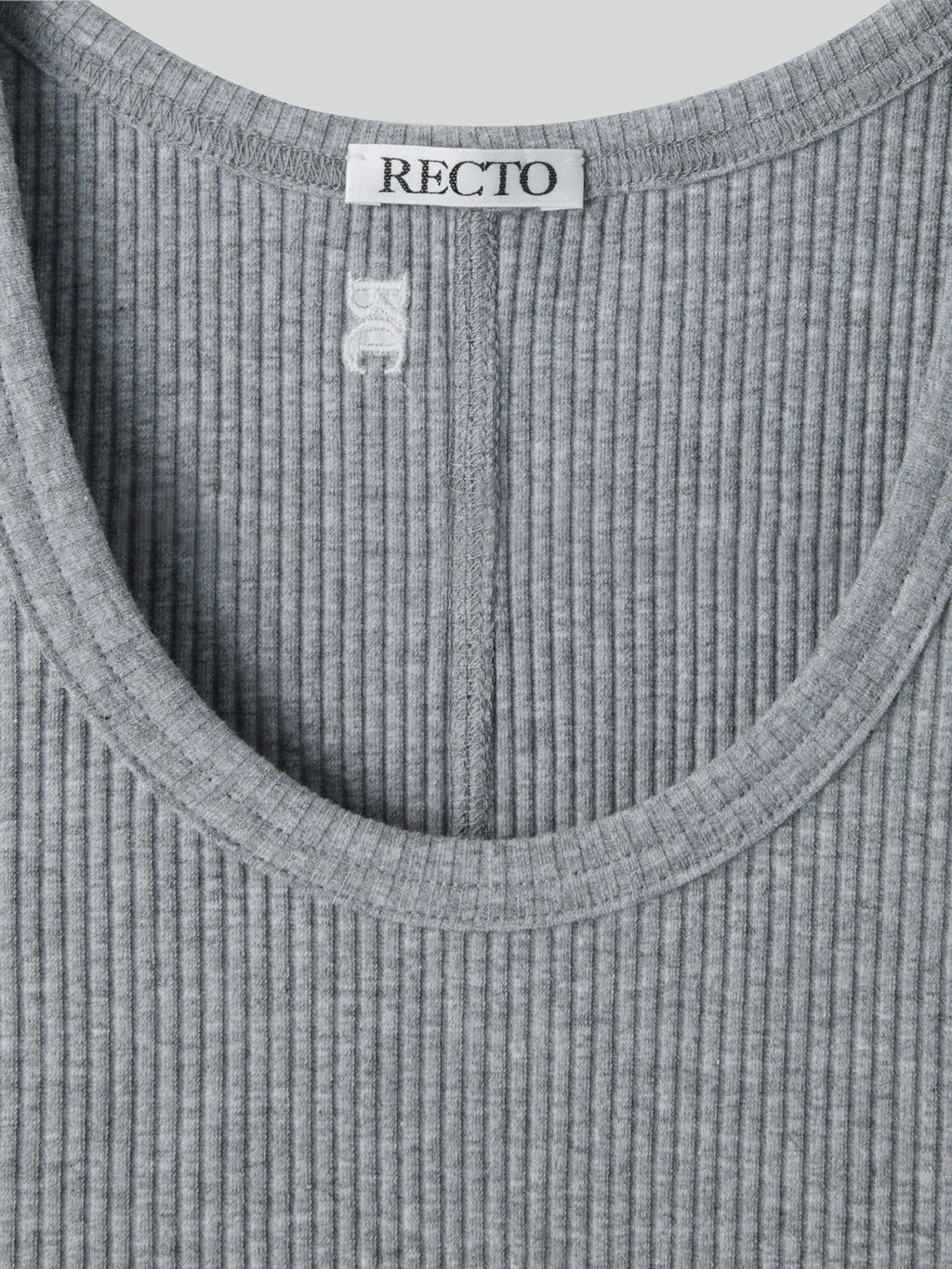 Ribbed Tank Top (Melange Grey)