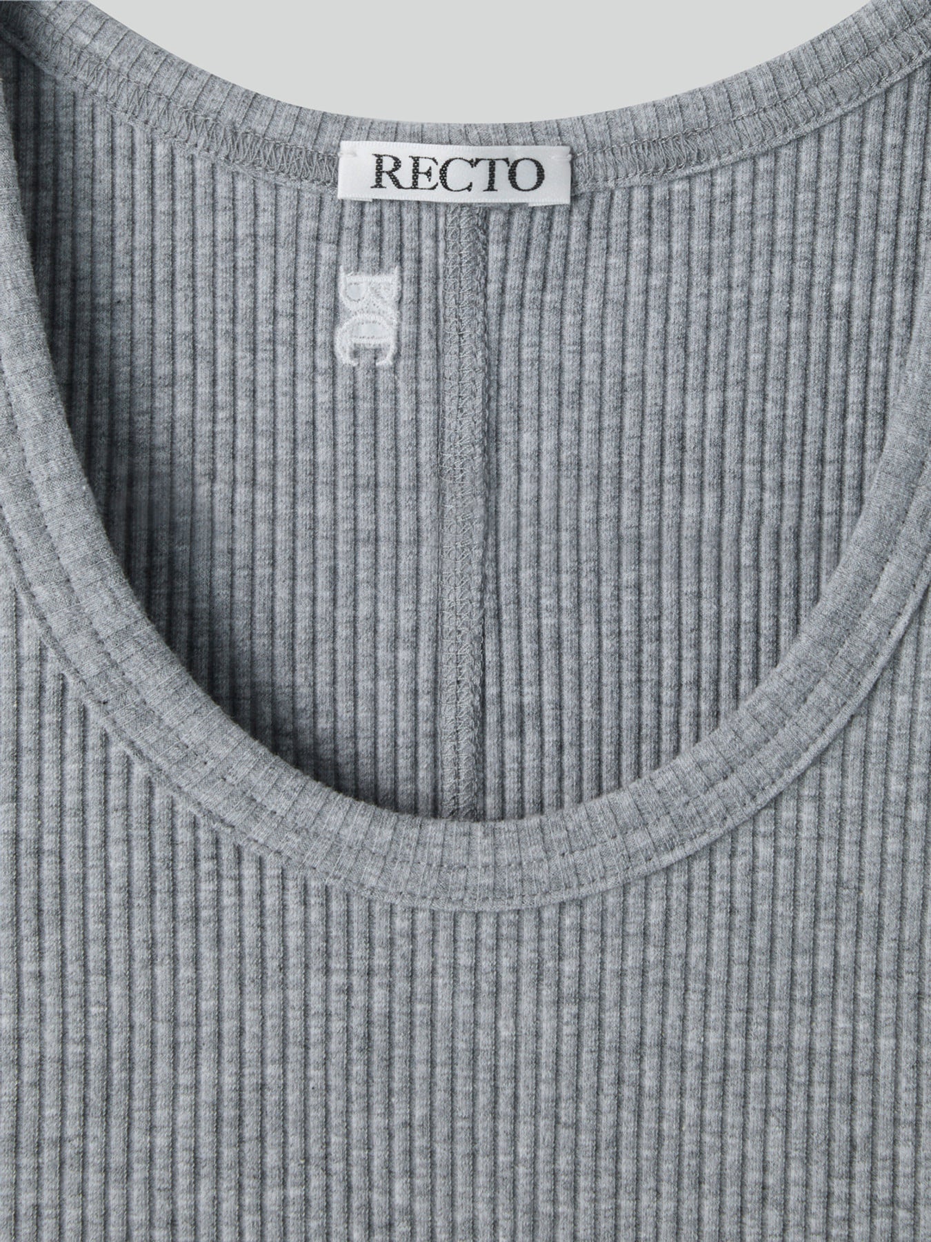 Ribbed Tank Top (Melange Grey)