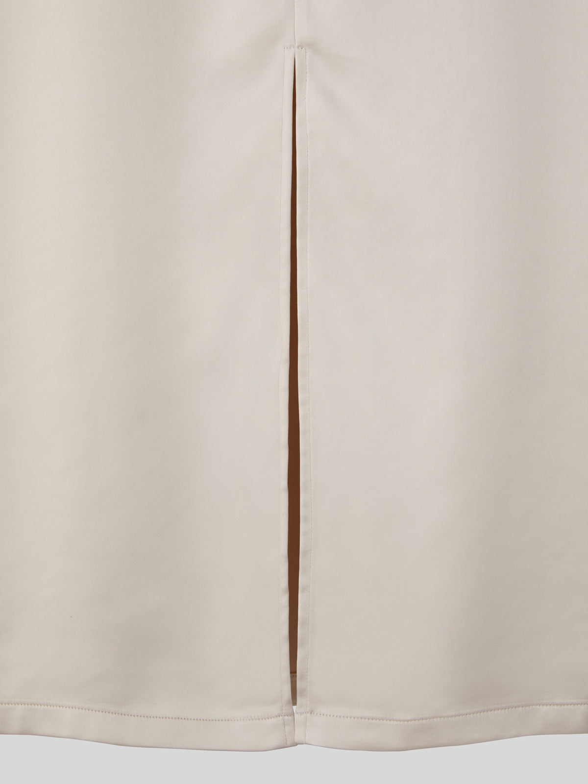 Curved Wire Neck Dress (Pale Beige)