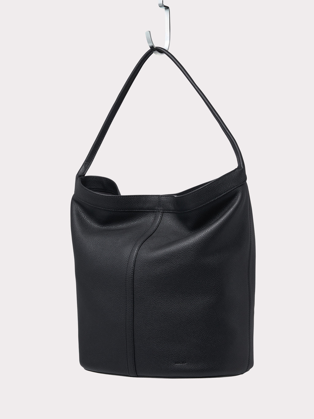 21 Leather Bucket Bag Large (Black)