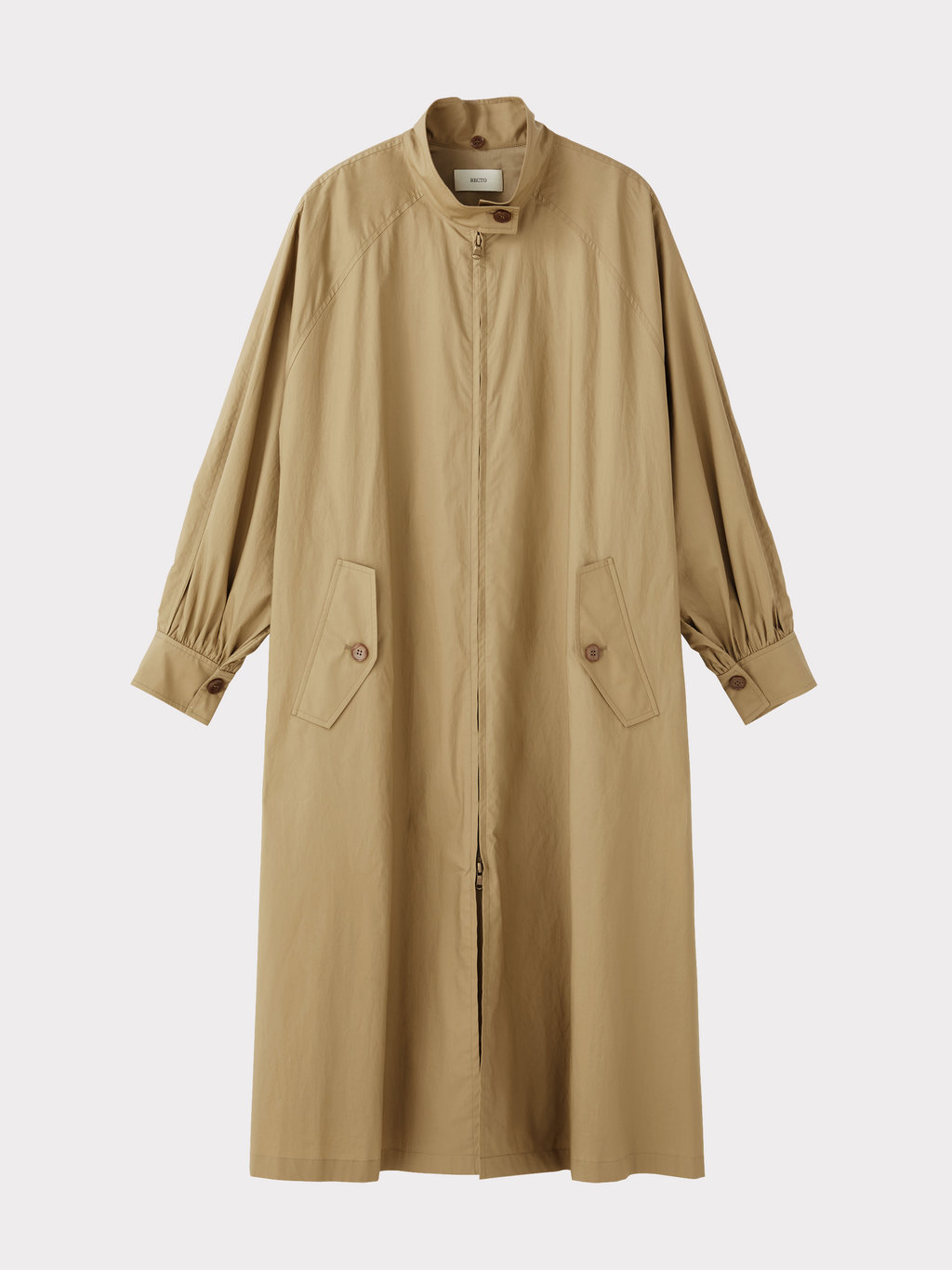 Detachable Scarf Trench Coat (Khaki Beige)