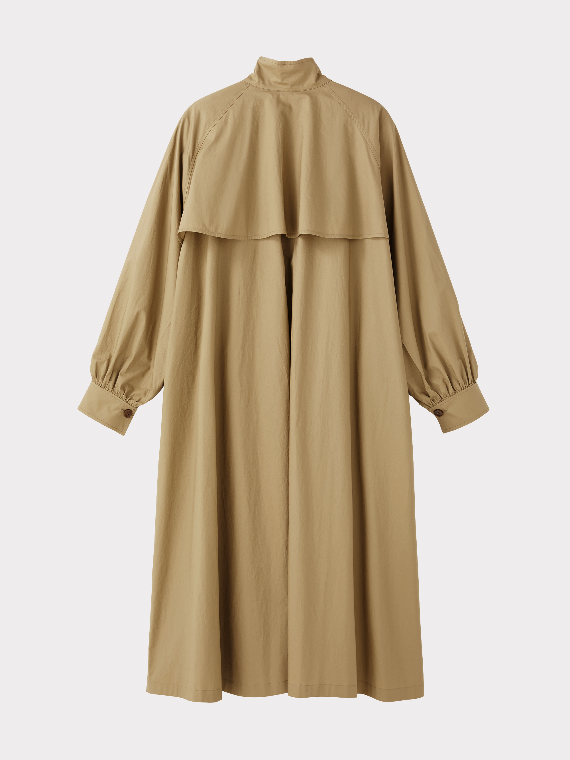 Detachable Scarf Trench Coat (Khaki Beige)