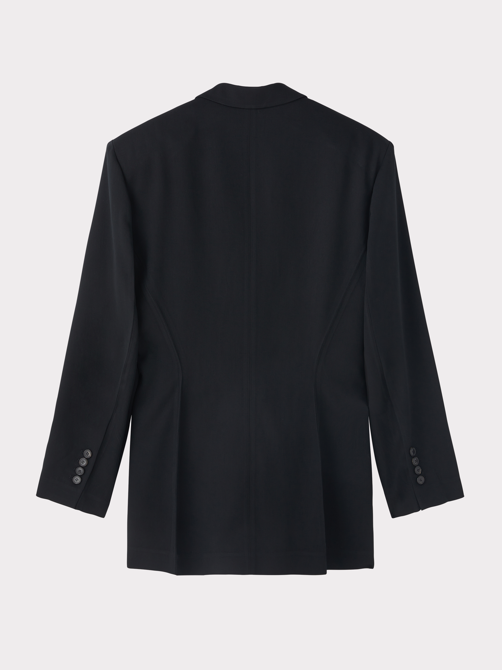 Draped Detail Tailored Jacket (Black)