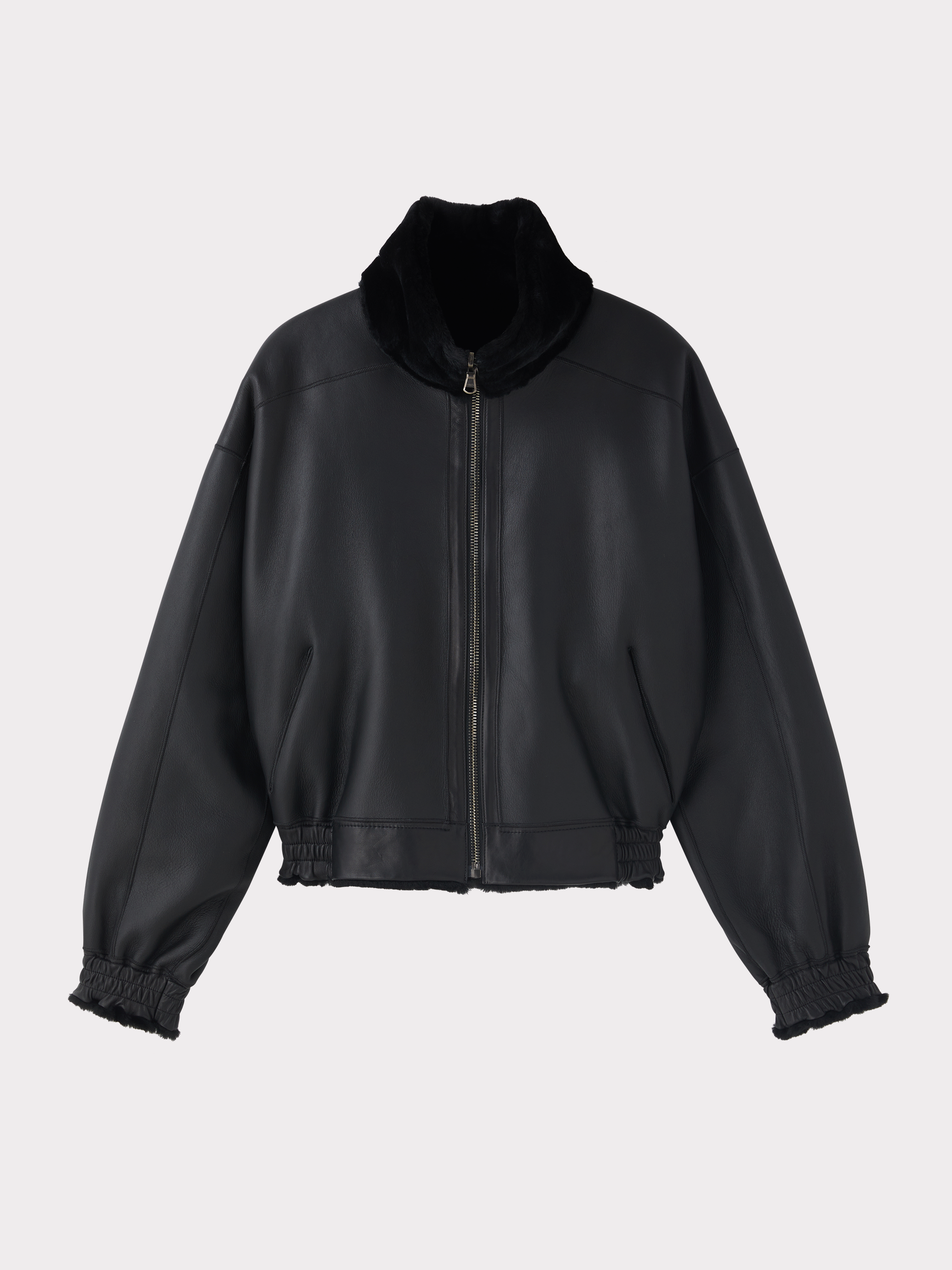 Reversible Fur Jumper (Black)