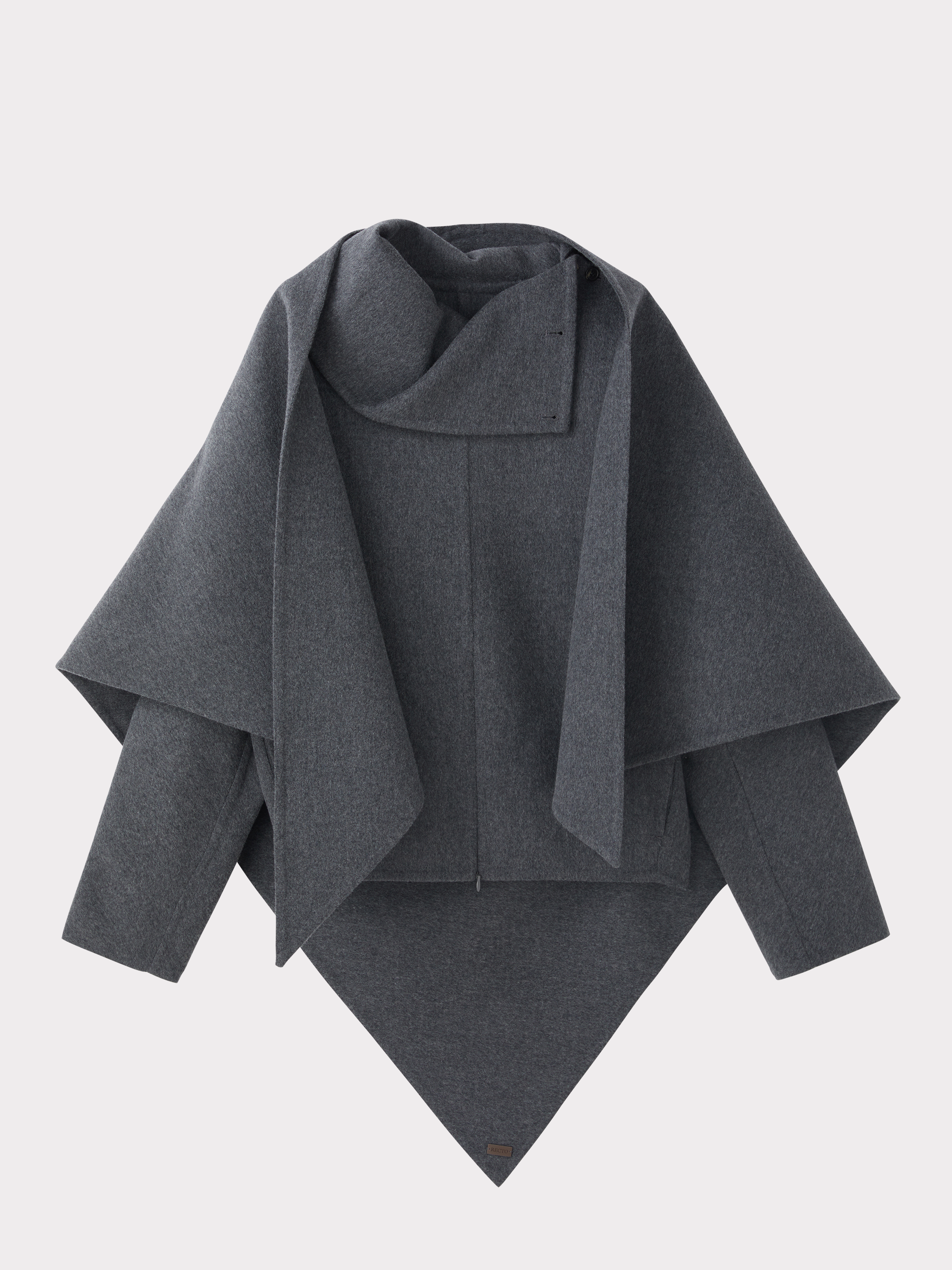 Handmade High Neck Muffler Set Top (Melange Grey)